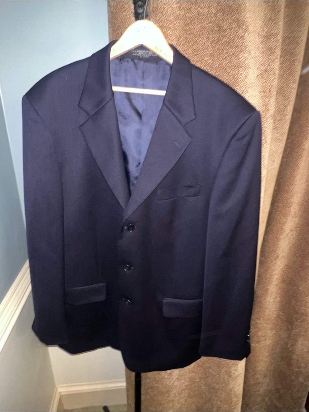 Jones New York Men's Dark Navy Three-Button Blazer homecoming